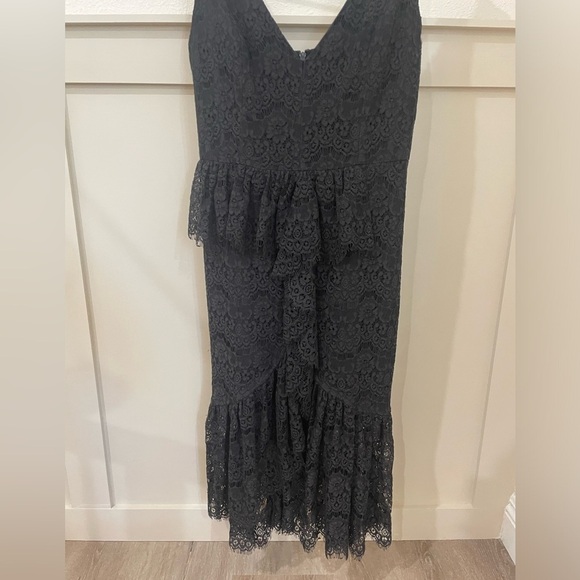 Yumi Kim Black Lace La Vida Midi Dress Size Large - Picture 10 of 16